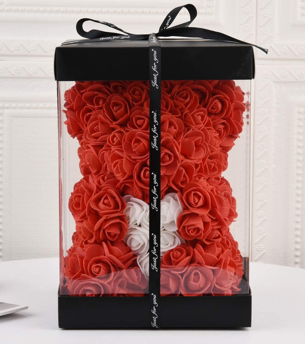 ift love with our 10" Rose Bear – a perfect Valentine's Day, Mother's Day, Anniversary, or Birthday surprise. Adorned in red, it comes with a charming gift box for Mom, Grandma, Girlfriend, or any special woman in your life. - ESSENTIAL VS DESIRE