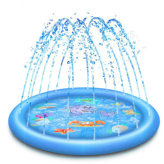 170*170cm Pet Sprinkler Pad - Cooling Mat and Splash Play Pool for Dogs, Cats, and Kids